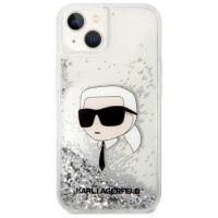 Karl Lagerfeld KLHCP14MLNKHCH iPhone 14 Plus 6.7" silver/silver hardcase Glitter Karl Head