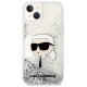 Karl Lagerfeld KLHCP14MLNKHCH iPhone 14 Plus 6.7" silver/silver hardcase Glitter Karl Head