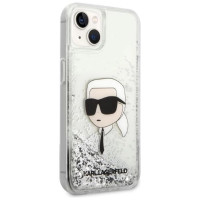 Karl Lagerfeld KLHCP14MLNKHCH iPhone 14 Plus 6.7" silver/silver hardcase Glitter Karl Head