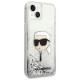 Karl Lagerfeld KLHCP14MLNKHCH iPhone 14 Plus 6.7" silver/silver hardcase Glitter Karl Head