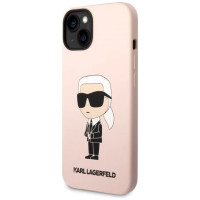 Karl Lagerfeld KLHMP14MSNIKBCP iPhone 14 Plus 6.7" hardcase pink/pink Silicone Ikonik Magsafe