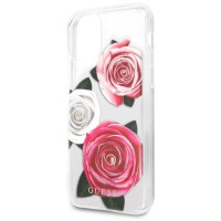 Guess GUHCN58ROSTRT iPhone 11 Pro transparent hardcase Flower Desire Pink & White Rose