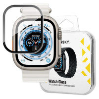 Wozinsky Full Glue Tempered Glass tempered glass for Apple Watch 49mm 9H full screen with black frame