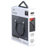 Uniq Flex USB-C / Lightning 18W nylon cable 30 cm - gray