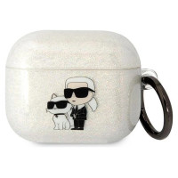 Karl Lagerfeld KLA3HNKCTGT Airpods 3 cover transparent Gliter Karl&Choupette