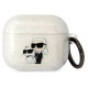 Karl Lagerfeld KLA3HNKCTGT Airpods 3 cover transparent Gliter Karl&Choupette