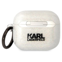Karl Lagerfeld KLA3HNKCTGT Airpods 3 cover transparent Gliter Karl&Choupette