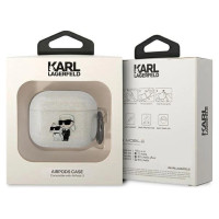 Karl Lagerfeld KLA3HNKCTGT Airpods 3 cover transparent Gliter Karl&Choupette
