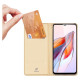 Dux Ducis Skin Pro Case For Xiaomi Redmi 11A / Poco C55 / Redmi 12C Cover Flip Card Wallet Stand Gold