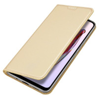Dux Ducis Skin Pro Case For Xiaomi Redmi 11A / Poco C55 / Redmi 12C Cover Flip Card Wallet Stand Gold