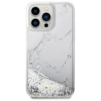 Guess GUHCP14XLCSGSGH iPhone 14 Pro Max 6.7" white/white hardcase Liquid Glitter Marble