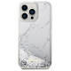 Guess GUHCP14XLCSGSGH iPhone 14 Pro Max 6.7" white/white hardcase Liquid Glitter Marble