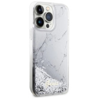 Guess GUHCP14XLCSGSGH iPhone 14 Pro Max 6.7" white/white hardcase Liquid Glitter Marble