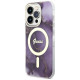 Guess GUHMP14LHTMRSU iPhone 14 Pro 6.1" purple/purple hardcase Golden Marble MagSafe