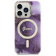 Guess GUHMP14LHTMRSU iPhone 14 Pro 6.1" purple/purple hardcase Golden Marble MagSafe