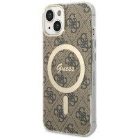 Guess 4G MagSafe case for iPhone 14 - brown