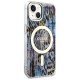 Guess Leopard MagSafe case for iPhone 14 - blue