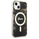 Guess GUHMP14SHTMRSK iPhone 14 6.1" black/black hardcase Golden Marble MagSafe