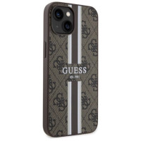 Guess GUHMP14MP4RPSW iPhone 14 Plus 6.7" brown/brown hardcase 4G Printed Stripes MagSafe