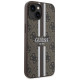 Guess GUHMP14MP4RPSW iPhone 14 Plus 6.7" brown/brown hardcase 4G Printed Stripes MagSafe