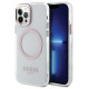 Guess Etui Guess Metal Outline Magsafe na iPhone 12 / iPhone 12 Pro - różowe
