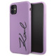 Karl Lagerfeld KLHCN61SKSVGU iPhone 11 / Xr 6.1" purple/purple hardcase Silicone Signature