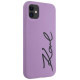 Karl Lagerfeld KLHCN61SKSVGU iPhone 11 / Xr 6.1" purple/purple hardcase Silicone Signature