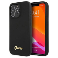 Guess GUHCP13XLSLMGBK iPhone 13 Pro Max 6.7" black/black hardcase Silicone Script Gold Logo