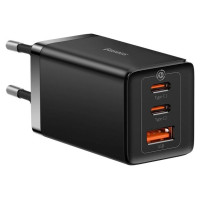 Baseus GaN 2xUSB C 1xUSB 65W fast charger Baseus GaN5 Pro + USB C - USB C 100W cable - black
