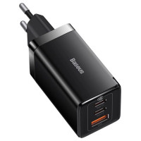 Baseus GaN 2xUSB C 1xUSB 65W fast charger Baseus GaN5 Pro + USB C - USB C 100W cable - black
