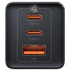 Baseus GaN 2xUSB C 1xUSB 65W fast charger Baseus GaN5 Pro + USB C - USB C 100W cable - black