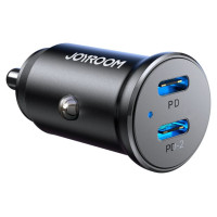 Joyroom JR-CCN06 30W 2x USB-C mini car charger metal - black