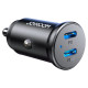 Joyroom JR-CCN06 30W 2x USB-C mini car charger metal - black