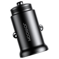 Joyroom JR-CCN06 30W 2x USB-C mini car charger metal - black