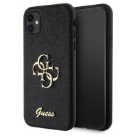 Guess GUHCN61HG4SGK case for iPhone 11 / Xr - black Glitter Script Big 4G