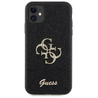 Guess GUHCN61HG4SGK case for iPhone 11 / Xr - black Glitter Script Big 4G