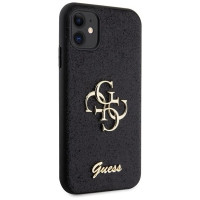 Guess GUHCN61HG4SGK case for iPhone 11 / Xr - black Glitter Script Big 4G