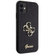 Guess GUHCN61HG4SGK case for iPhone 11 / Xr - black Glitter Script Big 4G
