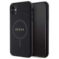 Guess GUHMN61PSAHMCK case for iPhone 11 / Xr - black Saffiano MagSafe