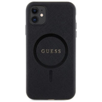 Guess GUHMN61PSAHMCK case for iPhone 11 / Xr - black Saffiano MagSafe