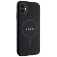 Guess GUHMN61PSAHMCK case for iPhone 11 / Xr - black Saffiano MagSafe