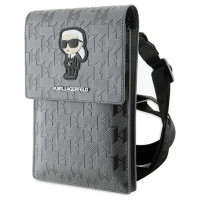 Karl Lagerfeld Bag KLWBSAKHPKG case - silver Saffiano Monogram Ikonik