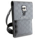 Karl Lagerfeld Bag KLWBSAKHPKG case - silver Saffiano Monogram Ikonik