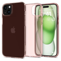 Spigen Crystal Flex iPhone 15 Plus Case - Pink/Transparent