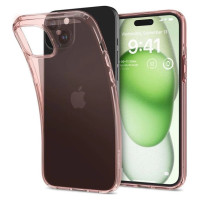 Spigen Crystal Flex iPhone 15 Plus Case - Pink/Transparent