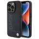 BMW Leather Hot Stamp iPhone 15 Pro Max Case - Black