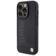 BMW Leather Hot Stamp iPhone 15 Pro Max Case - Black