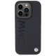 BMW Leather Hot Stamp iPhone 15 Pro Max Case - Black