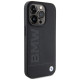 BMW Leather Hot Stamp iPhone 15 Pro Max Case - Black