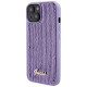Guess Sequin Script Metal case for iPhone 15 - purple